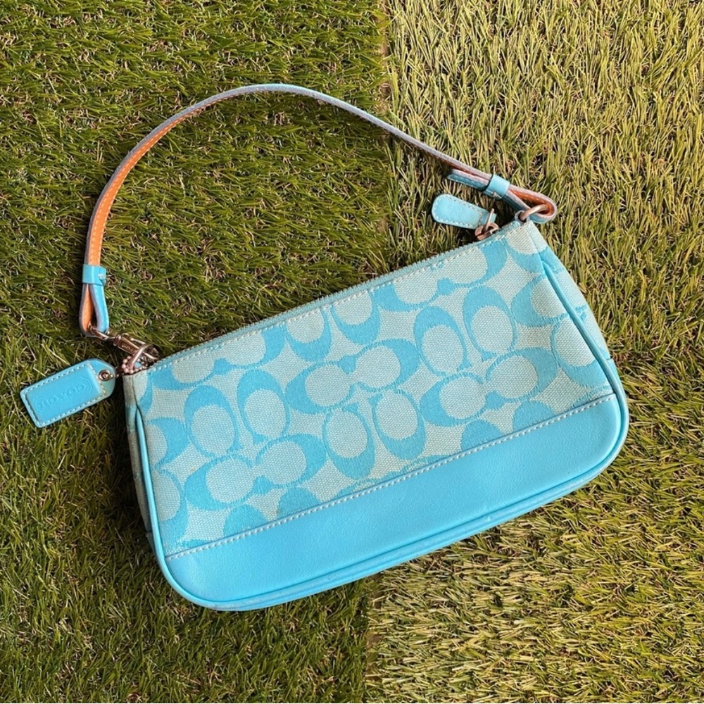 Coach Blue Signature Shoulder Bag